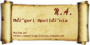 Mágori Apollónia névjegykártya
